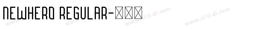 newhero regular字体转换
